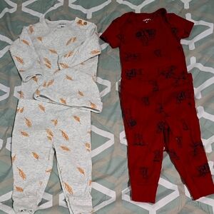 Carter's Red and Gray Baby Pajama Set